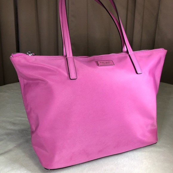 Kate Spade Purple Nylon Carryall Tote Handbag - Picture 5 of 11